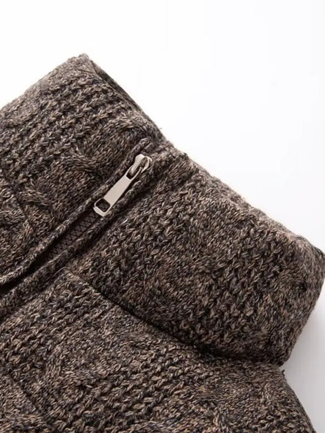 Damen Winterjacke mit Strickkragen und wattierter Füllung – Alvessa