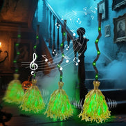Beweglicher Halloween Hexenbesen mit Licht- und Soundeffekten, 90 cm – Hexavella