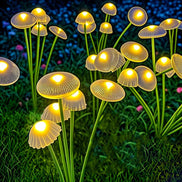 Solar Gartenleuchten 2er Set mit 12 LED-Lichtköpfen und Erdspießen – Solavira