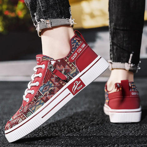 Tavero Herren Sneaker mit Schnürung und Mesh-Obermaterial