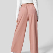 Velmoria Damen Karohose mit weitem Bein und hoher Taille