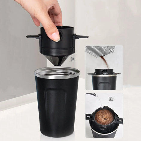BrewFold Steel Dripper – Faltbarer Edelstahl-Kaffeefilter