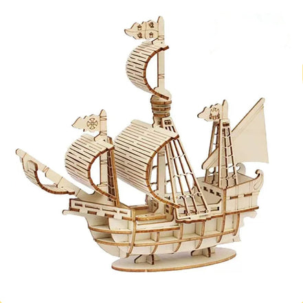 3D-Holzpuzzle Segelboot