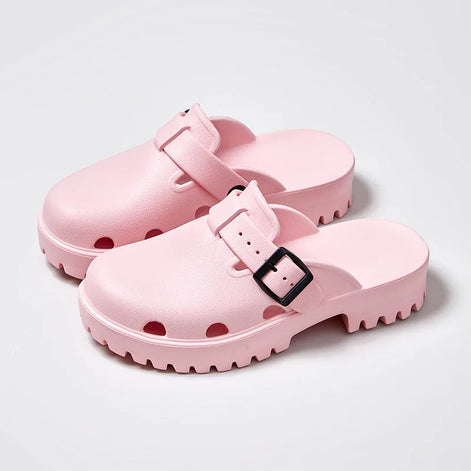 Marvella Damen Plateau-Sandalen mit Schnallenverschluss