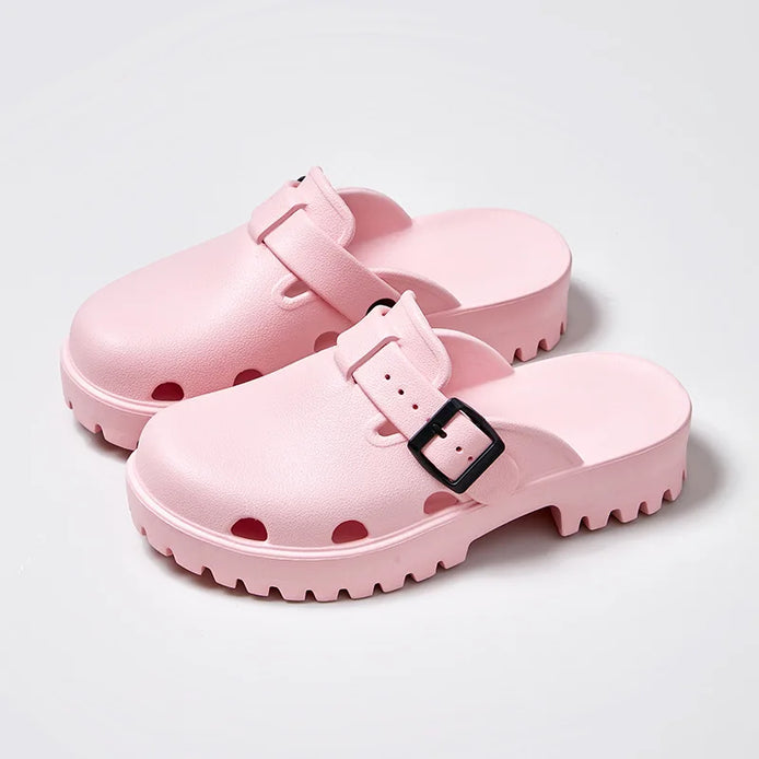 Marvella Damen Plateau-Sandalen mit Schnallenverschluss