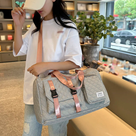 MoveLite Duffle Bag-Nylon-Reisetasche mit Reißverschluss und Schulterriemen