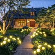 Solar Gartenleuchten 2er Set mit 12 LED-Lichtköpfen und Erdspießen – Solavira