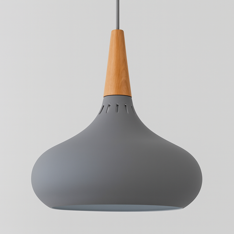 Serina LED-Pendelleuchte aus Holz und Aluminium