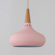 Serina LED-Pendelleuchte aus Holz und Aluminium
