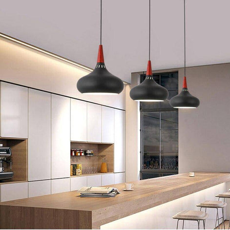 Serina LED-Pendelleuchte aus Holz und Aluminium