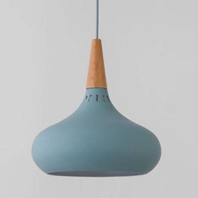 Serina LED-Pendelleuchte aus Holz und Aluminium