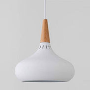Serina LED-Pendelleuchte aus Holz und Aluminium