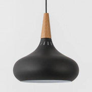 Serina LED-Pendelleuchte aus Holz und Aluminium