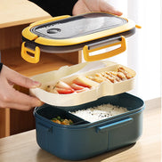 Layera Doppelstock-Lunchbox mit Besteck