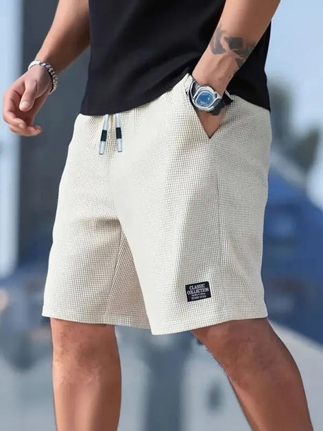 Ventaro Herren Shorts aus strukturiertem Polyester mit elastischem Bund