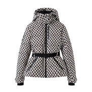 Damen Winterjacke mit Kapuze, Gürtel und wattierter Füllung – Cirella
