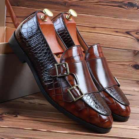 Calvero Herren Lackleder Loafer Schnürung