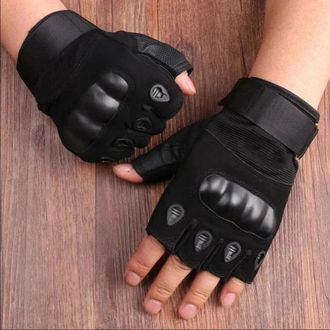 Griprex Half-Finger Sporthandschuhe aus Baumwolle und Synthetikleder