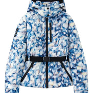 Damen Winterjacke mit Kapuze, Gürtel und wattierter Füllung – Cirella