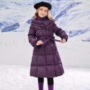 Mädchen Wintermantel mit Kapuze und Reißverschluss Elvarosa