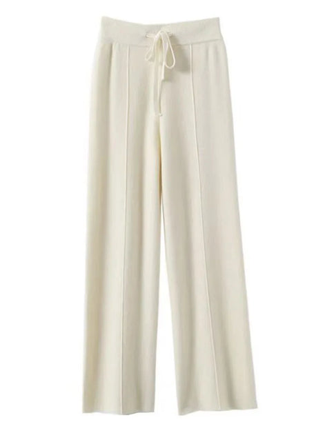 Veloria Wollhose – Hoch taillierte Strickhose