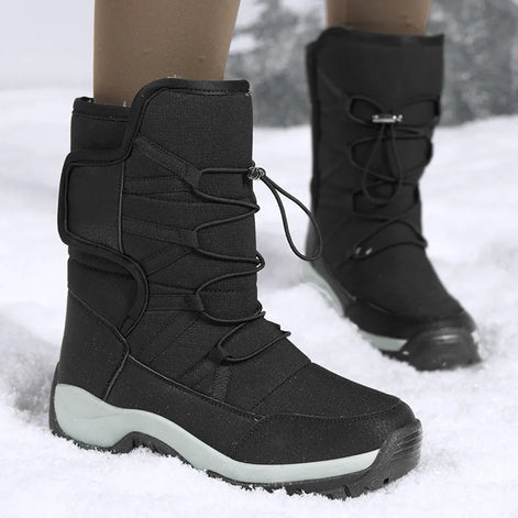 Unisex Winterstiefel mit Plüschfutter und elastischem Verschluss Elvarox