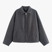 Damen Kurzjacke mit Reverskragen und Reißverschluss Varelia