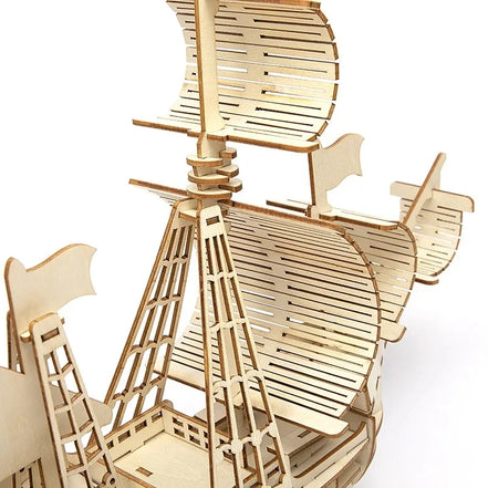 3D-Holzpuzzle Segelboot