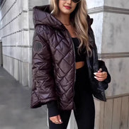 Damen Steppjacke mit Kapuze und Rautensteppung – Varellina