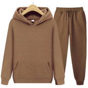 Damen Jogginganzug 2-teilig mit Kapuzenpullover und Streifendetails – Velmirae