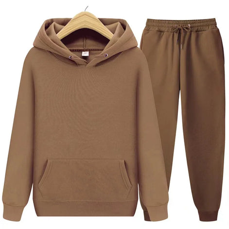 Damen Jogginganzug 2-teilig mit Kapuzenpullover und Streifendetails – Velmirae