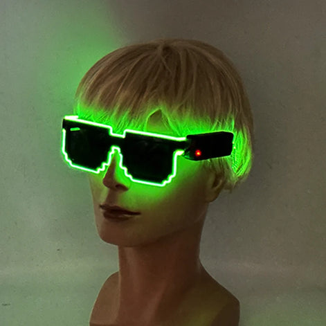 LED Leuchtbrille mit EL-Beleuchtung für Partys und Festivals – Lumivox