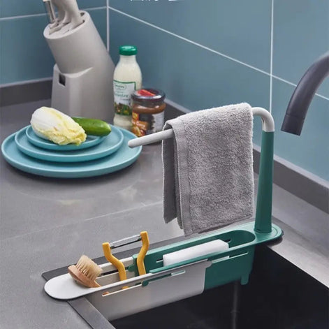 Sinkora Teleskop-Spülbeckenregal – Flexible Ordnung für Ihre Küche