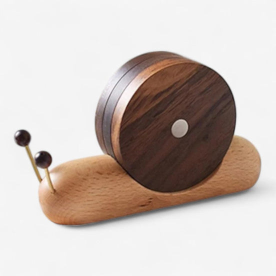 Snailora Holz-Untersetzer mit Schneckenform für Tassen