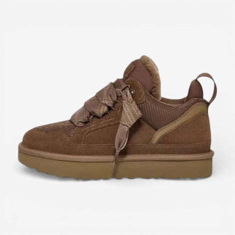Sneakers mit Schnürung, runder Zehenpartie und Profilsohle – Varesto