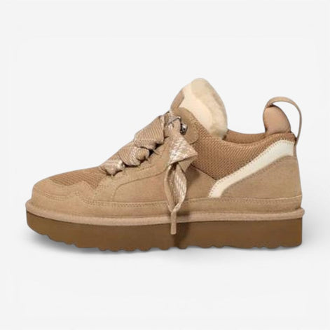 Sneakers mit Schnürung, runder Zehenpartie und Profilsohle – Varesto
