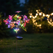 Solar Gartenleuchten mit Schmetterlingen und mehrfarbiger Beleuchtung – Lumivessa