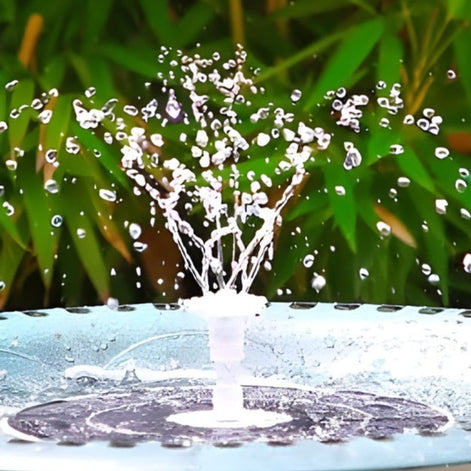 Solarbetriebene Wasserfontäne für den Außenbereich