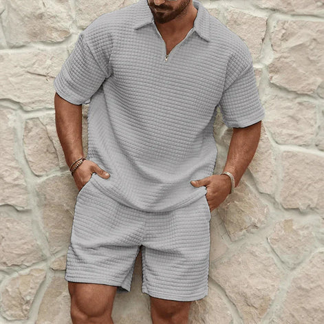 Solviero Herren 2-teiliges Set mit T-Shirt und Shorts