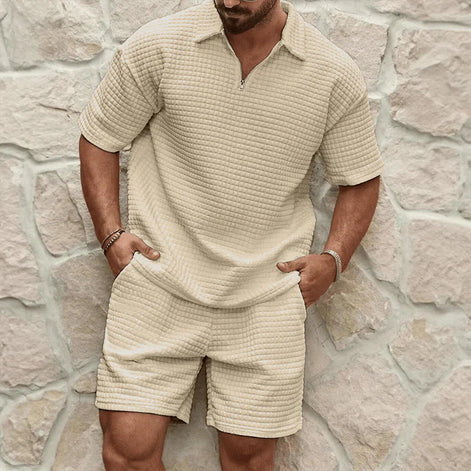 Solviero Herren 2-teiliges Set mit T-Shirt und Shorts