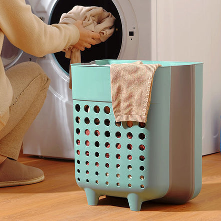 Platzsparender Wäschekorb zur Wandmontage für den Alltag