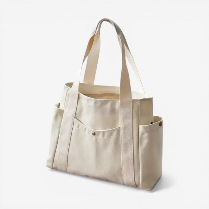 Tote-Tasche mit mehreren Fächern und Doppelhenkeln