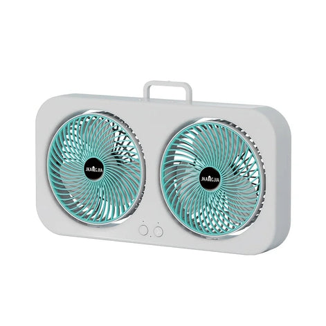 Tragbarer Doppel USB-C Ventilator mit 360° Verstellbaren Ventilatorköpfen – Ventovia