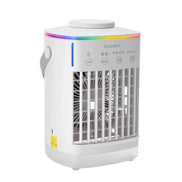 Tragbarer USB Luftkühler mit Wassernebel und 7-Farbigem LED-Licht – Frescavo