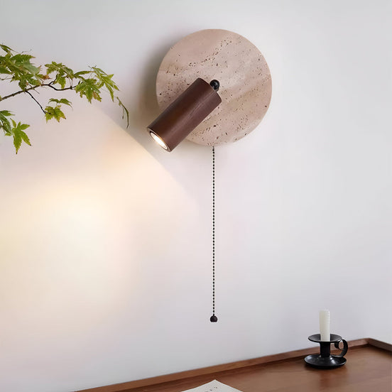 Travino Runde LED-Wandleuchte – Natürliche Materialien für moderne Akzente