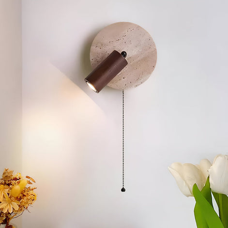 Travino Runde LED-Wandleuchte – Natürliche Materialien für moderne Akzente