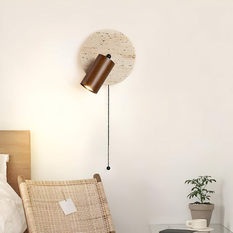 Travino Runde LED-Wandleuchte – Natürliche Materialien für moderne Akzente