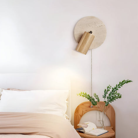 Travino Runde LED-Wandleuchte – Natürliche Materialien für moderne Akzente