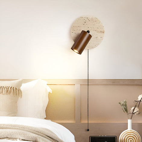 Travino Runde LED-Wandleuchte – Natürliche Materialien für moderne Akzente
