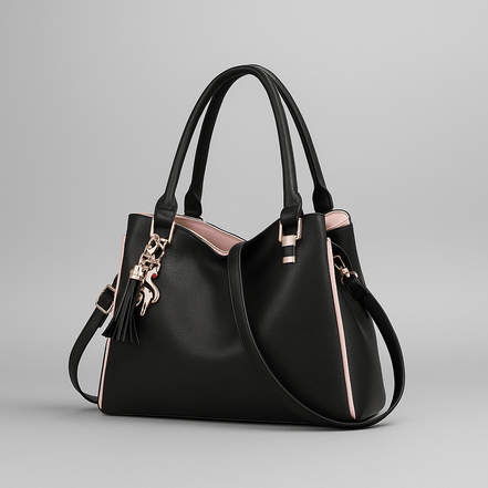 Florena Handtasche – Klassische Tasche mit dekorativen Details und verstellbarem Schulterriemen